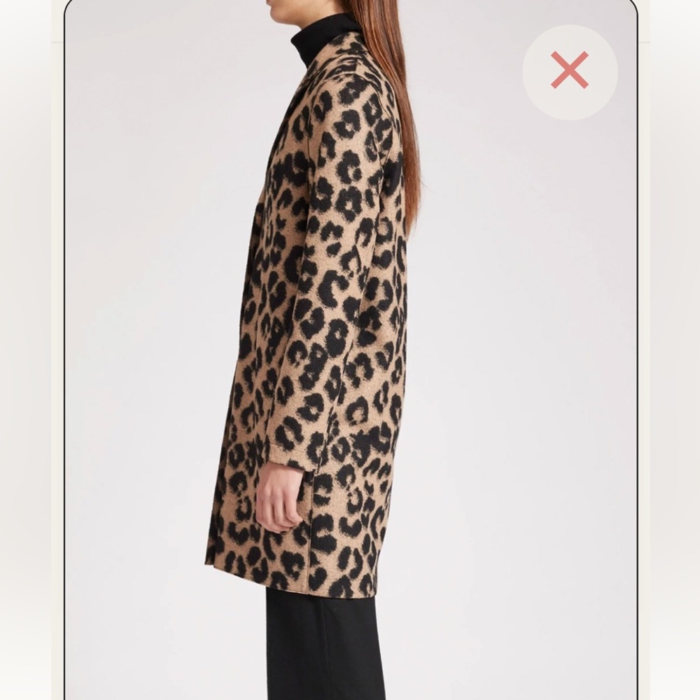 HARRIS WHARF LONDON Leopard Print Jacket Designer Fall Wool Coat NEW IT 38 - Picture 5 of 16